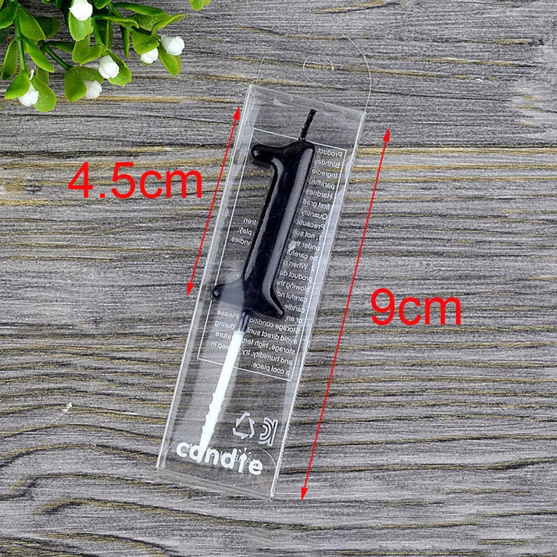 1 2 3 4 5 6 7 8 9 0 Number Birthday Candles Black Color Kids Birthday Candles for Cake Party Supplies Decoration Cake Candles