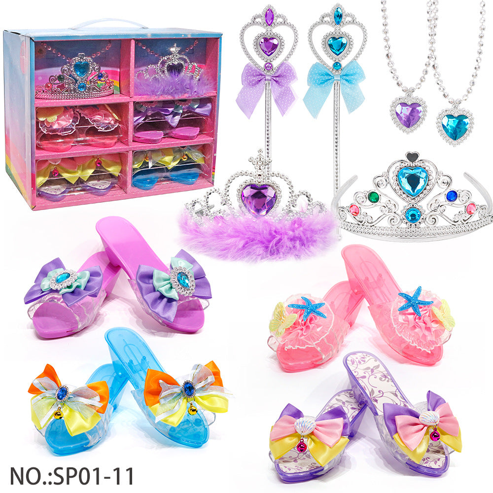 Girls Princess Dress-Up Set – Pretend Play Rings & Accessories