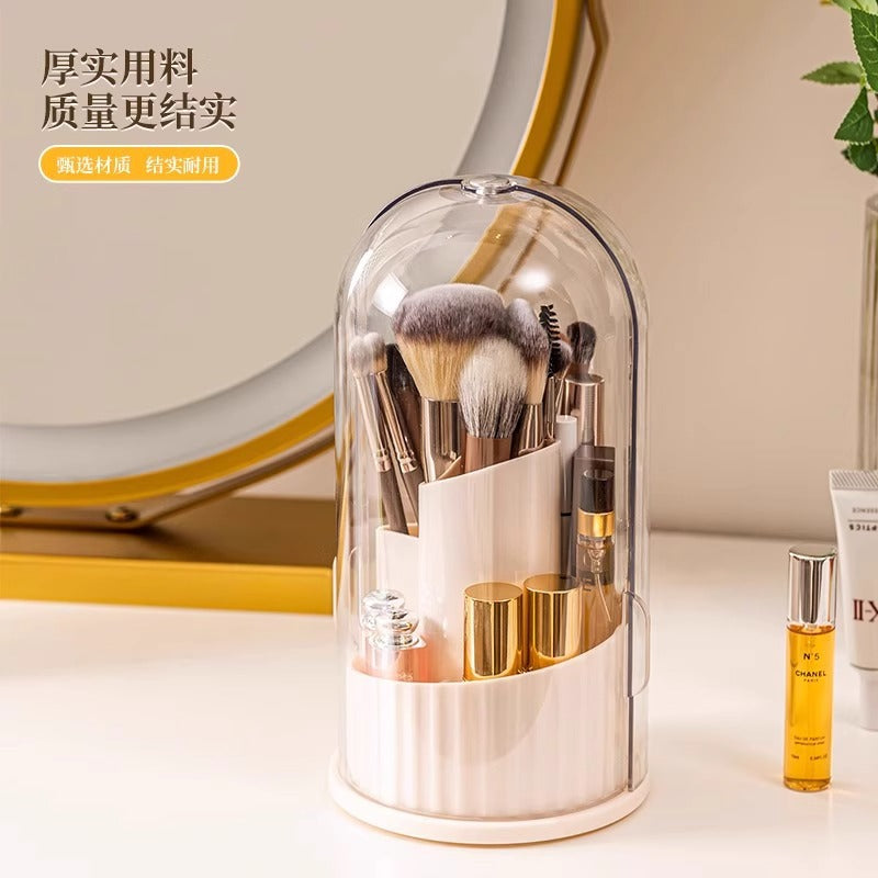 Rotating Makeup Brush Holder – Dustproof Cosmetic Organiser