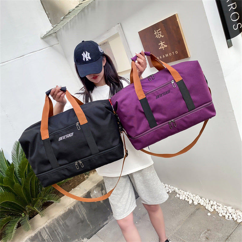 Business Trip Bag Women's Short-Distance Luggage Bag Satchel Large-Capacity Cosmetics Bag Foldableing Lightweight Travel Bag Cosmetics Bag