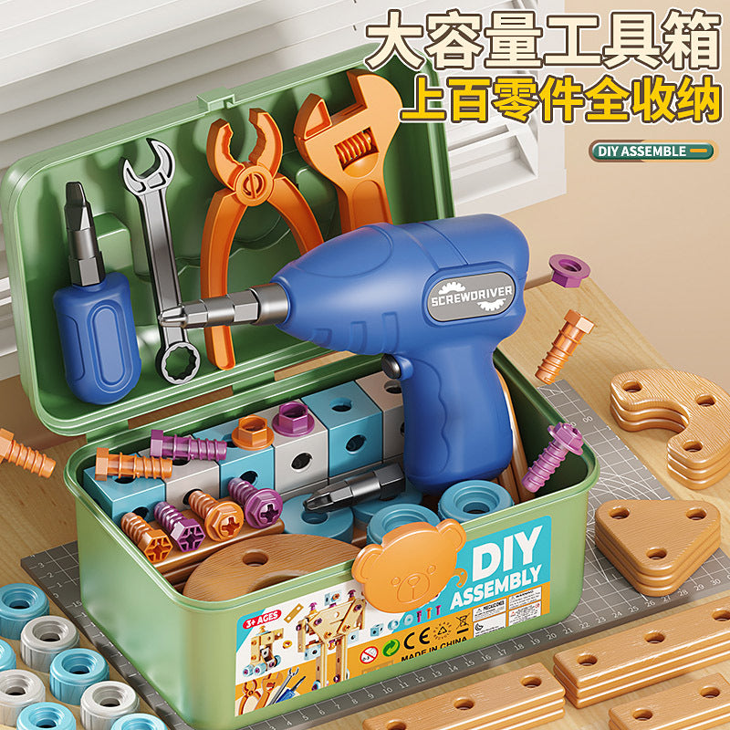 Screw & Drill Toy Toolbox – Kids Educational Assembly Set