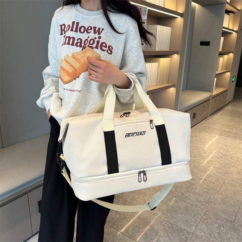 Business Trip Bag Women's Short-Distance Luggage Bag Satchel Large-Capacity Cosmetics Bag Foldableing Lightweight Travel Bag Cosmetics Bag