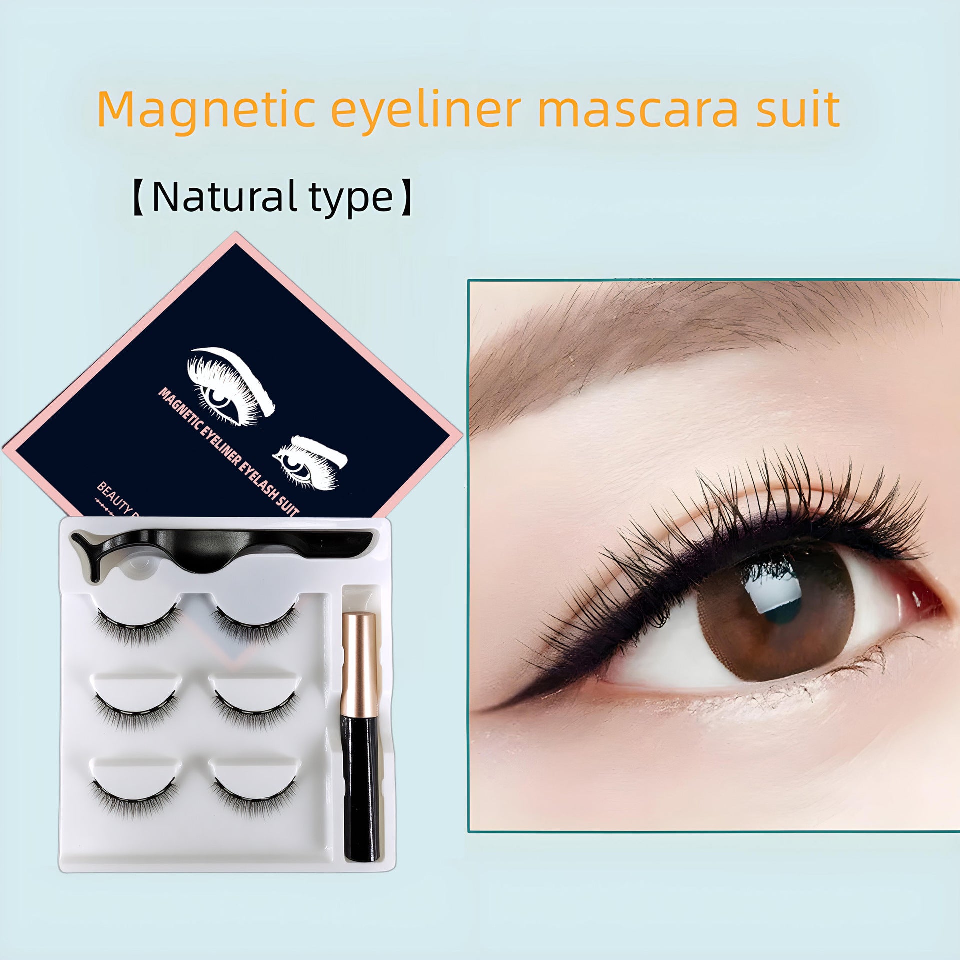 Magnetic False Eyelashes 3-Pack – 3D Lashes with Magnetic Eyeliner