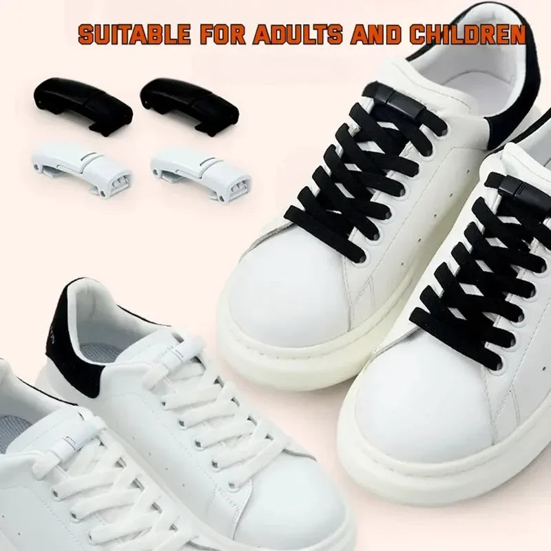 Magnetic No-Tie Shoelaces – Flat Elastic Laces for Kids & Adults