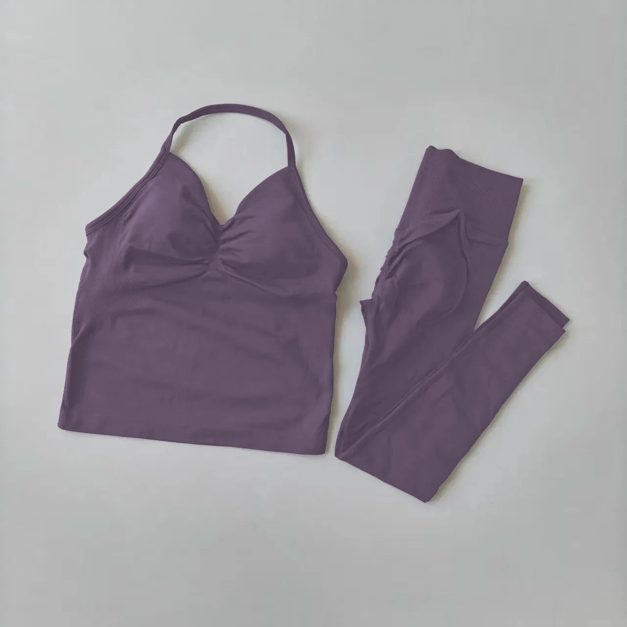 Push-Up 2-Piece Gym Set – Hollow-Back Bra & Seamless High-Waist Leggings