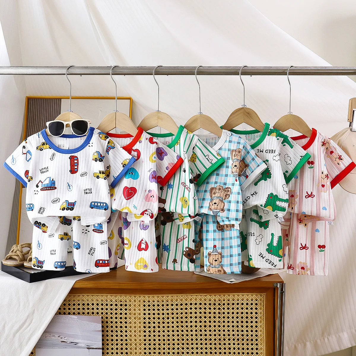 Kids Cotton T-Shirt & Shorts Set – Summer Two-Piece for Boys & Girls