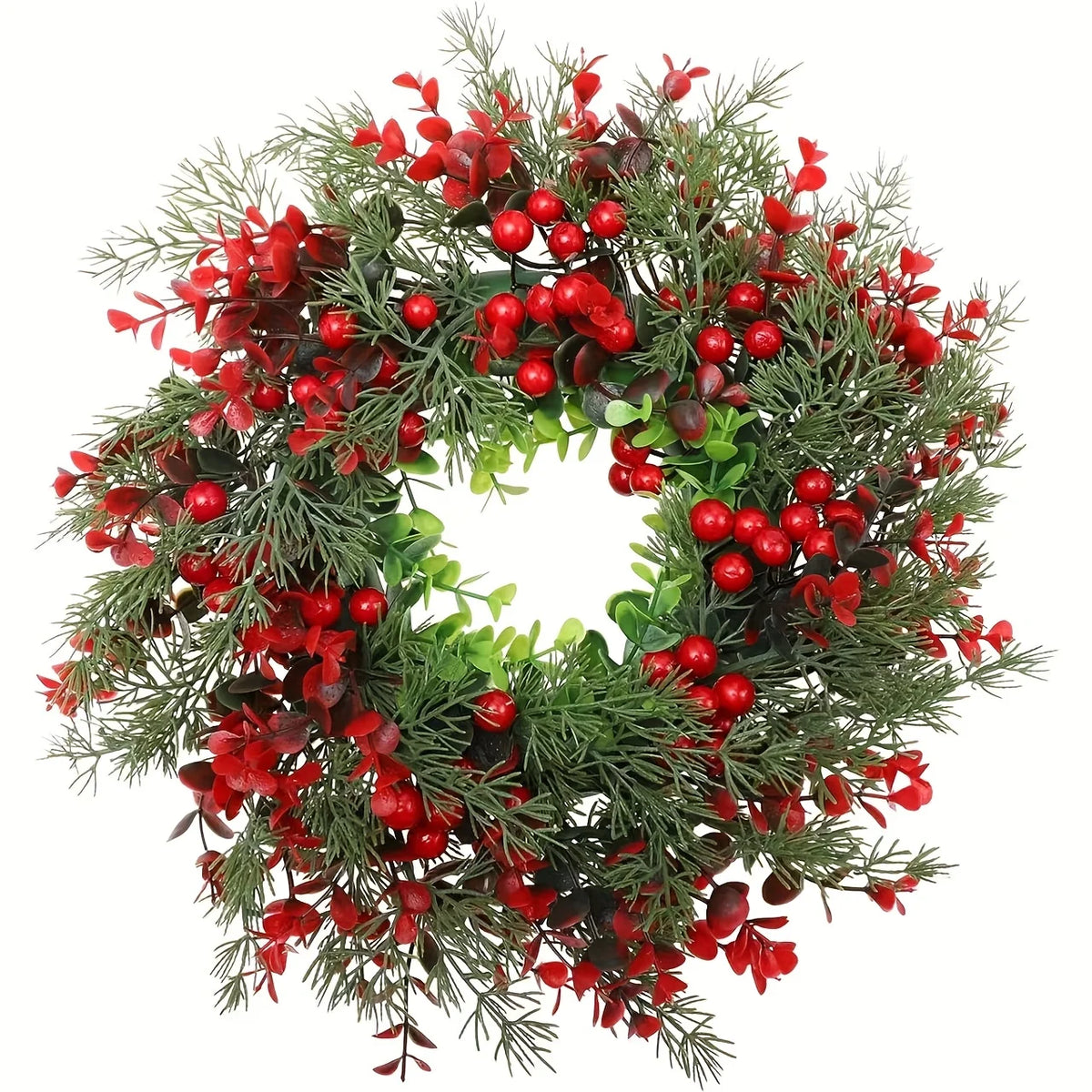 Christmas Wreath 35cm Red Berry Door Garland Festive Decoration