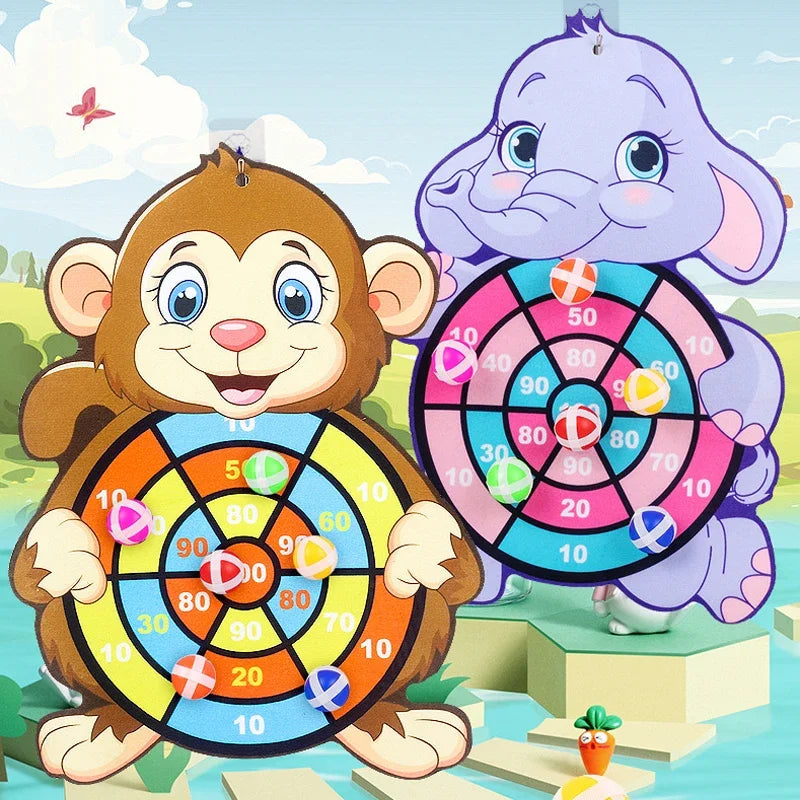 Sticky Ball Dart Board – Kids Indoor Target Game (3–7 Yrs)