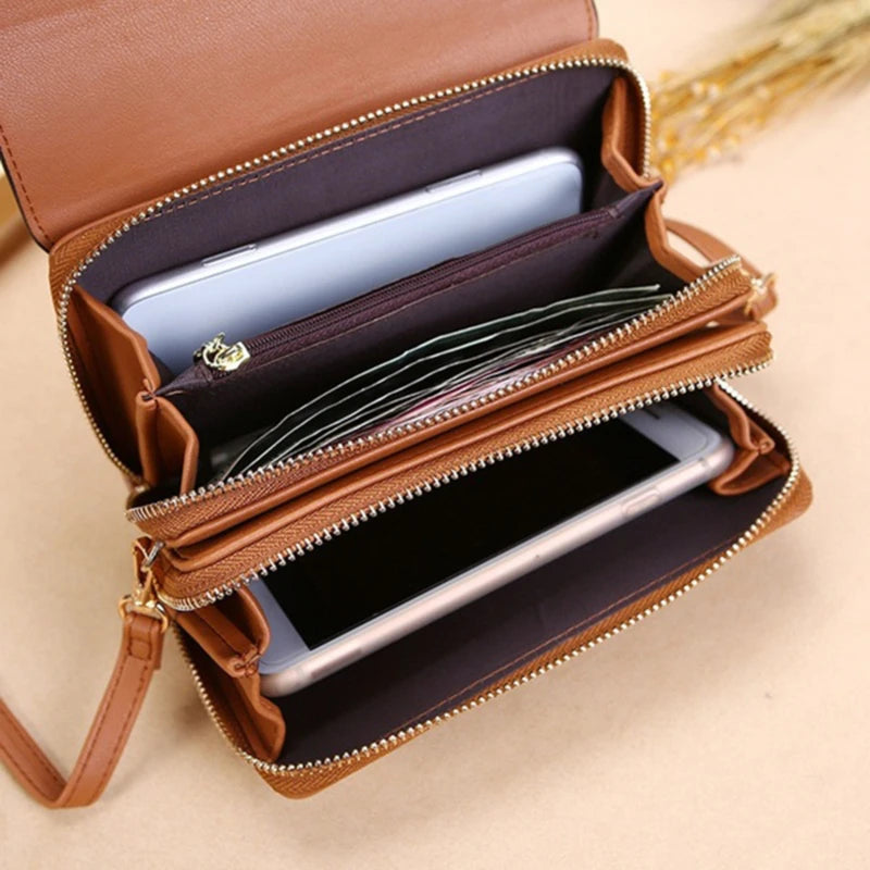 Korean-Style Wallet Handbag – Multi-Card Crossbody Phone Bag