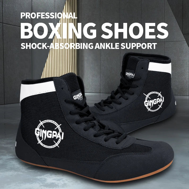 Wrestling & Boxing Training Shoes – Flat-Sole Gym Boots (Unisex)