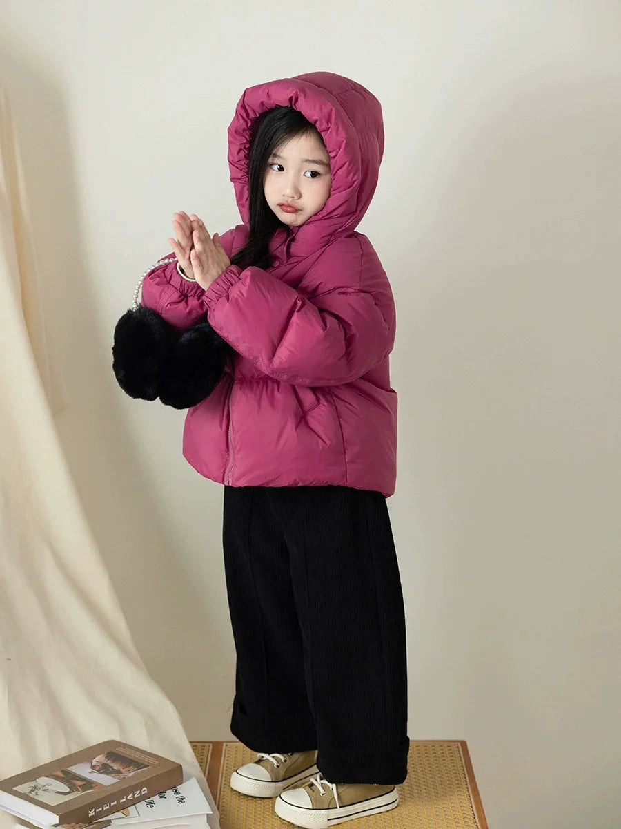 Kids Padded Winter Coat – Warm Hooded Puffer Jacket (3–12 Years)