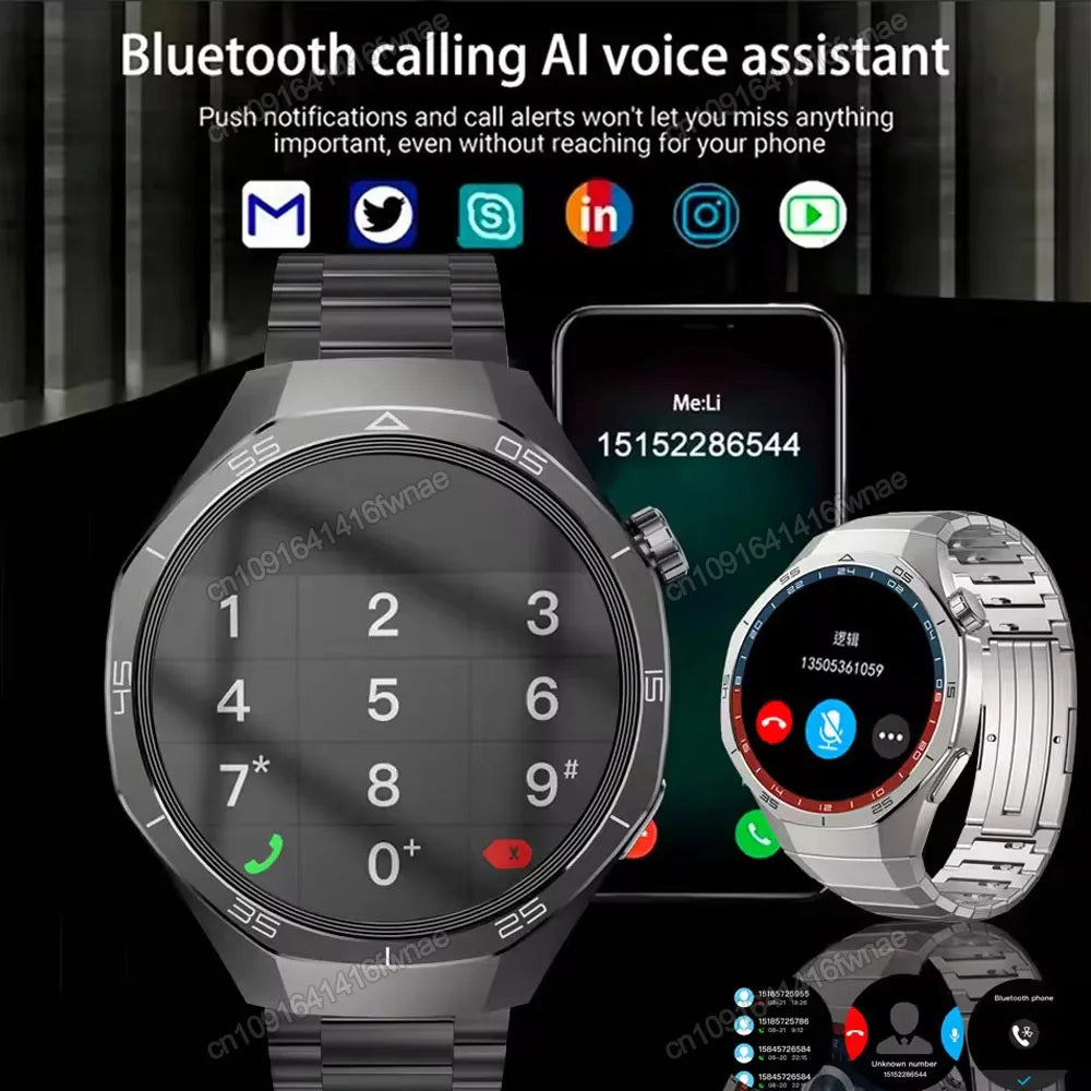 Men's HD Smartwatch – Voice Assistant, Calls & Health Tracking (IP68)