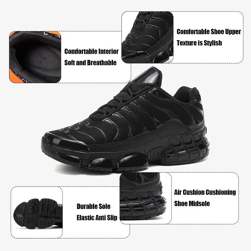 Men's Air-Cushion Trainers – Shock-Absorbing Gym & Running Shoes