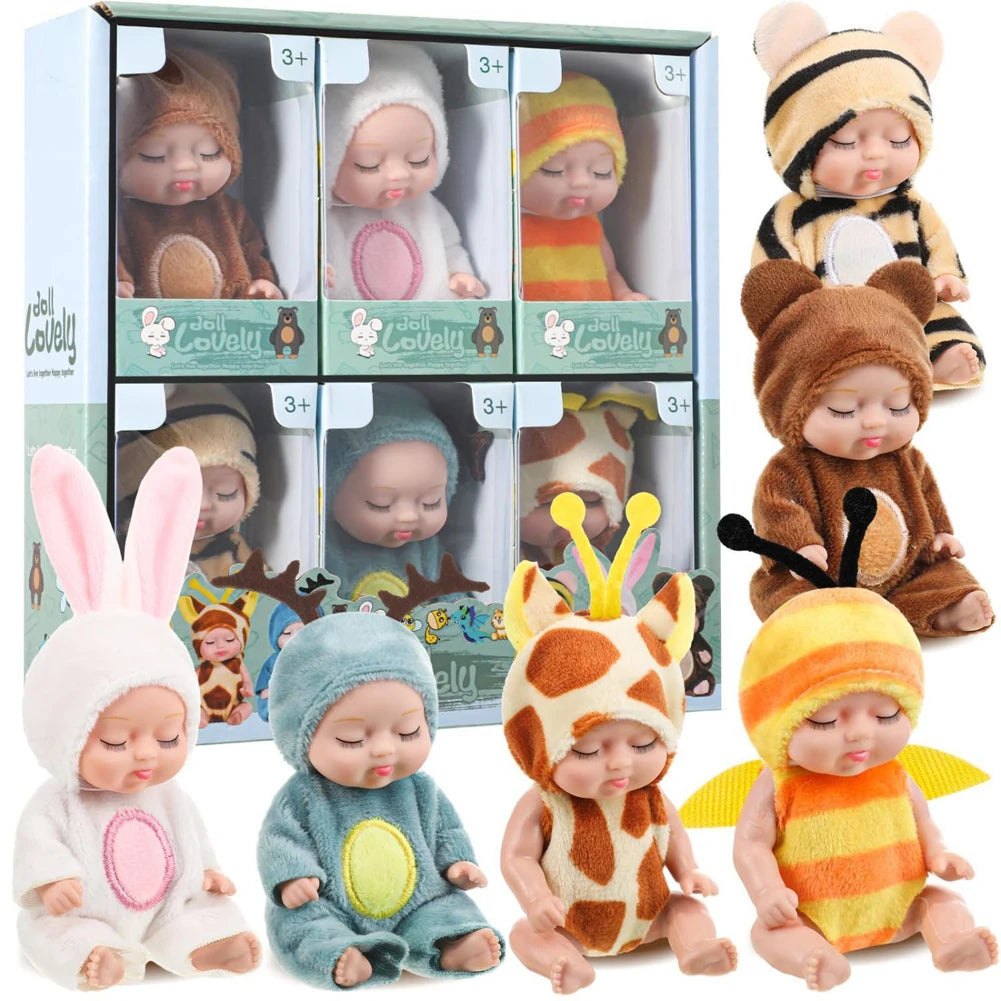 Mini Sleeping Baby Dolls Gift Set – Outfits & Accessories Included