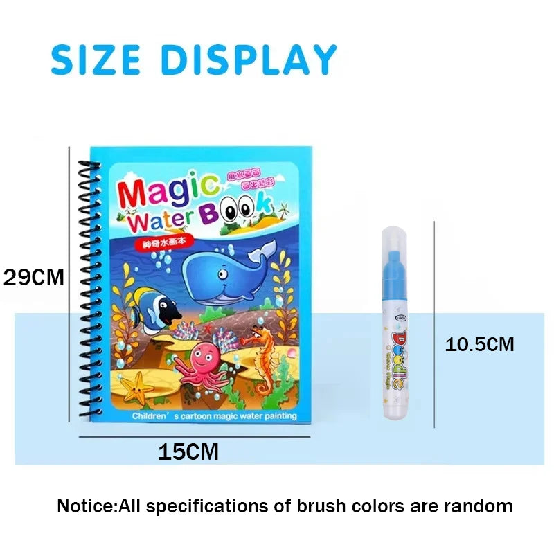 Magic Water Drawing Book – Mess-Free Reusable Painting Pad