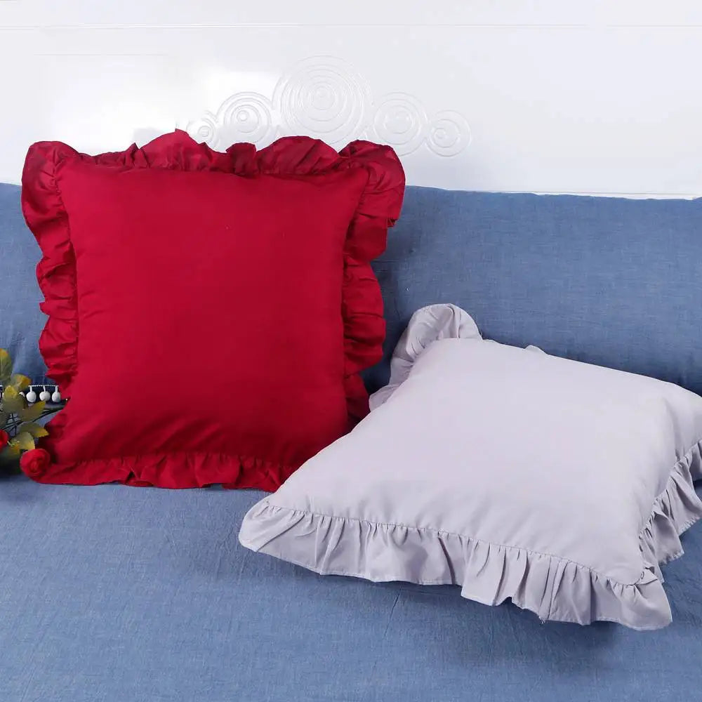 1-Pack Pillowcases with Ruffles (No Pillow Core ) , Farmhouse French Shabby Romantic Chic Pillow Cover for Bedding
