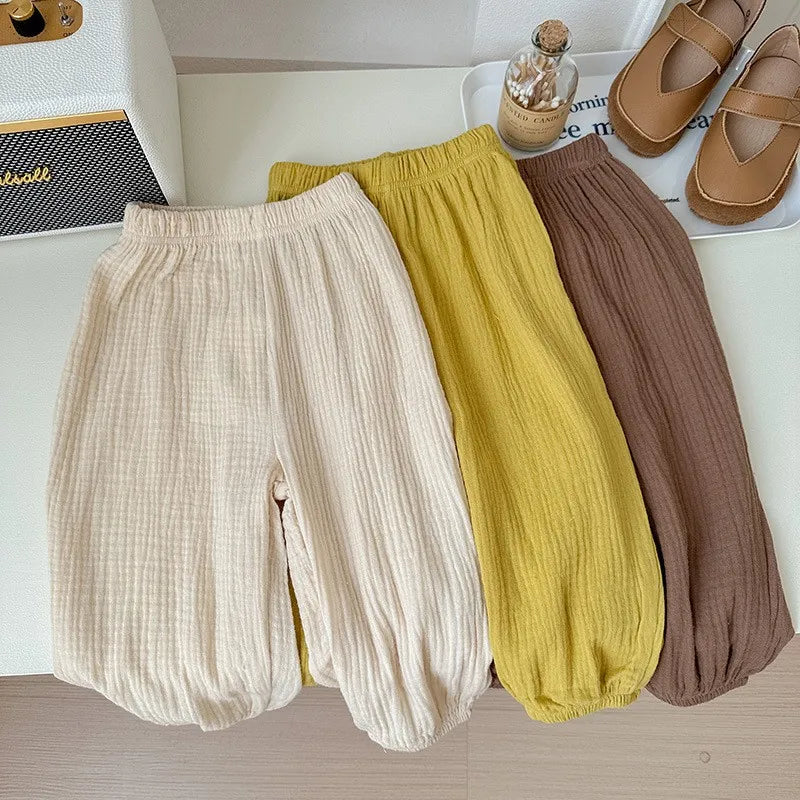 Baby Anti-Mosquito Bloomers – Thin Loose Summer Trousers (9M–6Y)