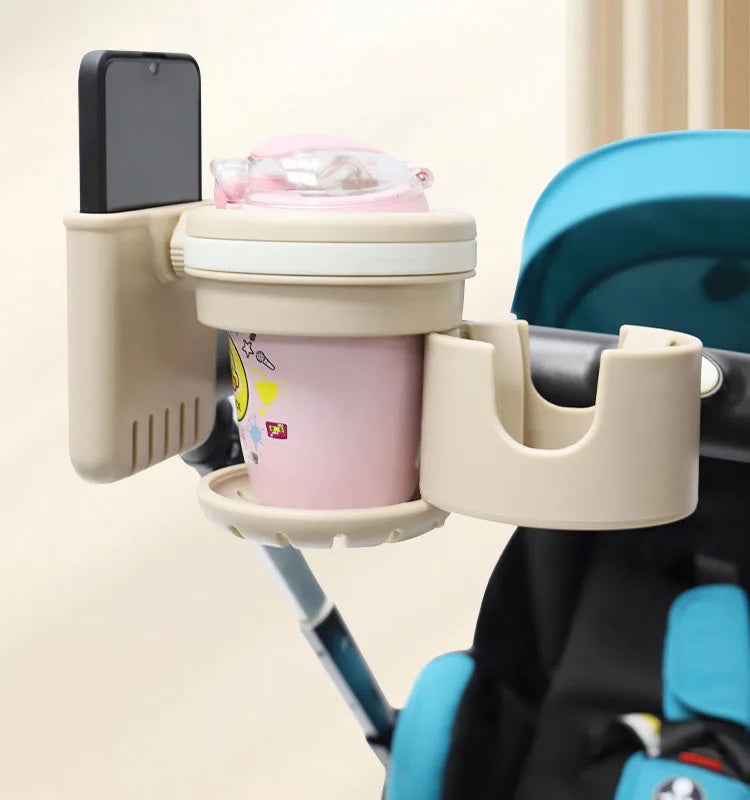 Universal Pram Cup Holder – Stroller Bottle & Phone Holder