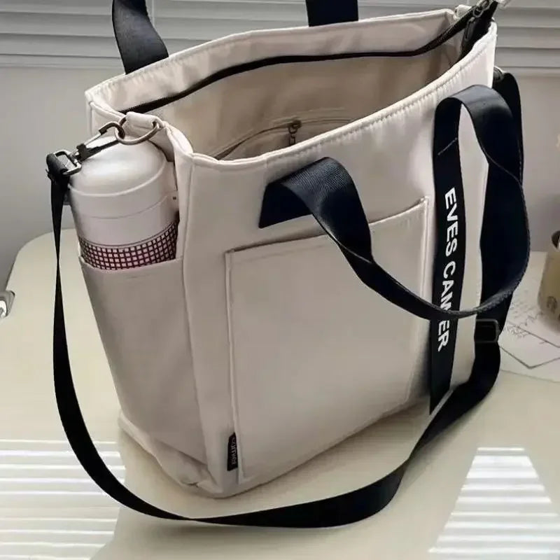 Waterproof Nylon Tote Bag – Large Capacity Casual Shoulder Bag