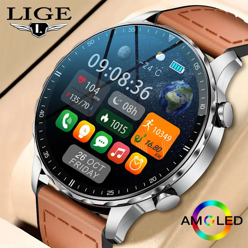 LIGE Outdoor Sports Smartwatch – 1.85" HD, IP68, Bluetooth Calls