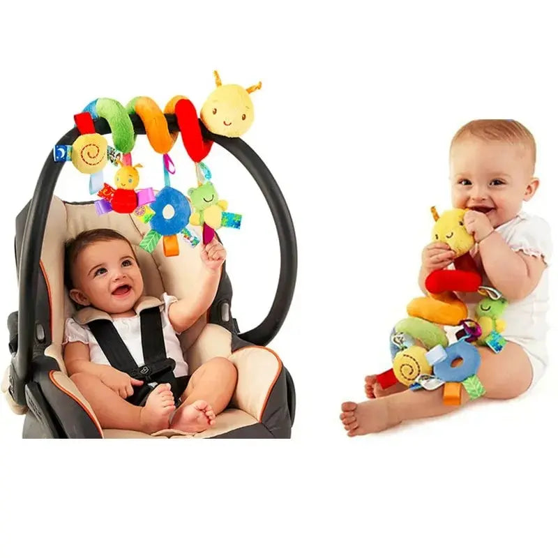 Musical Spiral Pram Toy – Hanging Activity Rattle for Babies