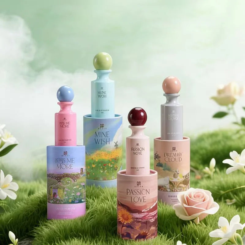 Brand Perfume Gift Set Premium Luxury Perfume Fresh Natural Rose Jasmine Vanilla Eau De Toilette Lasting Alluring Women Perfume