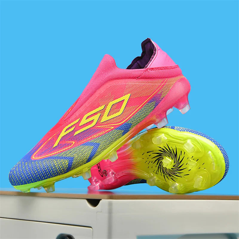 Mid-Top Football Boots – Non-Slip Indoor & Grass Soccer Shoes