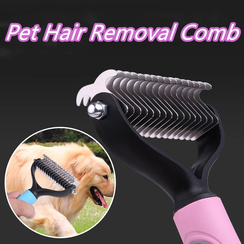 Pet Dematting Comb – Detangler for Matted & Curly Coats