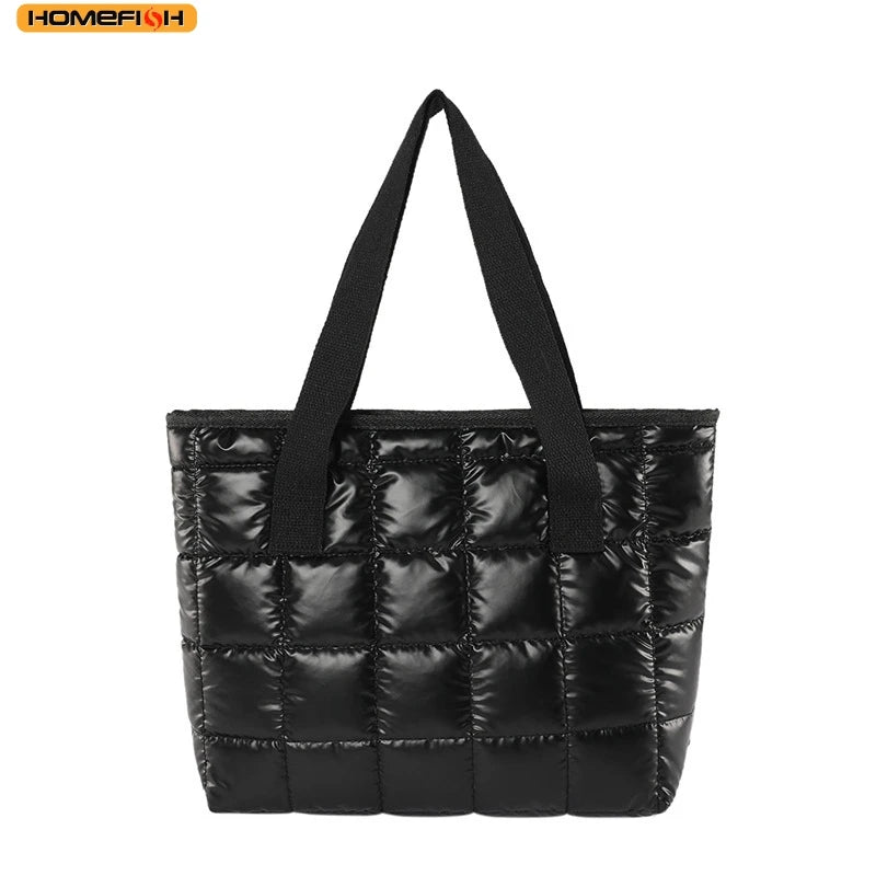 HOMEFISH Quilted Crossbody Bag – Plaid Single-Shoulder Handbag