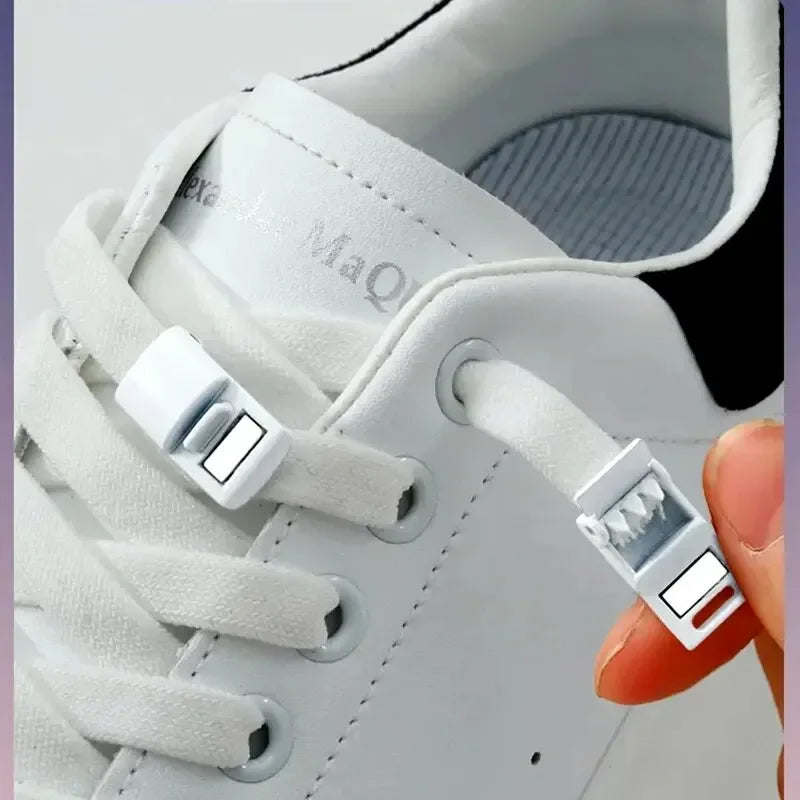 Magnetic No-Tie Shoelaces – Flat Elastic Laces for Kids & Adults