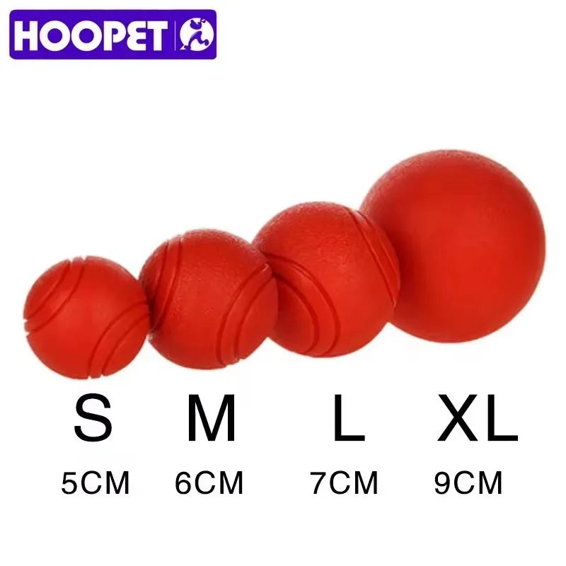 Bite-Resistant Rubber Dog Ball – Solid Chew Toy (S–XL)