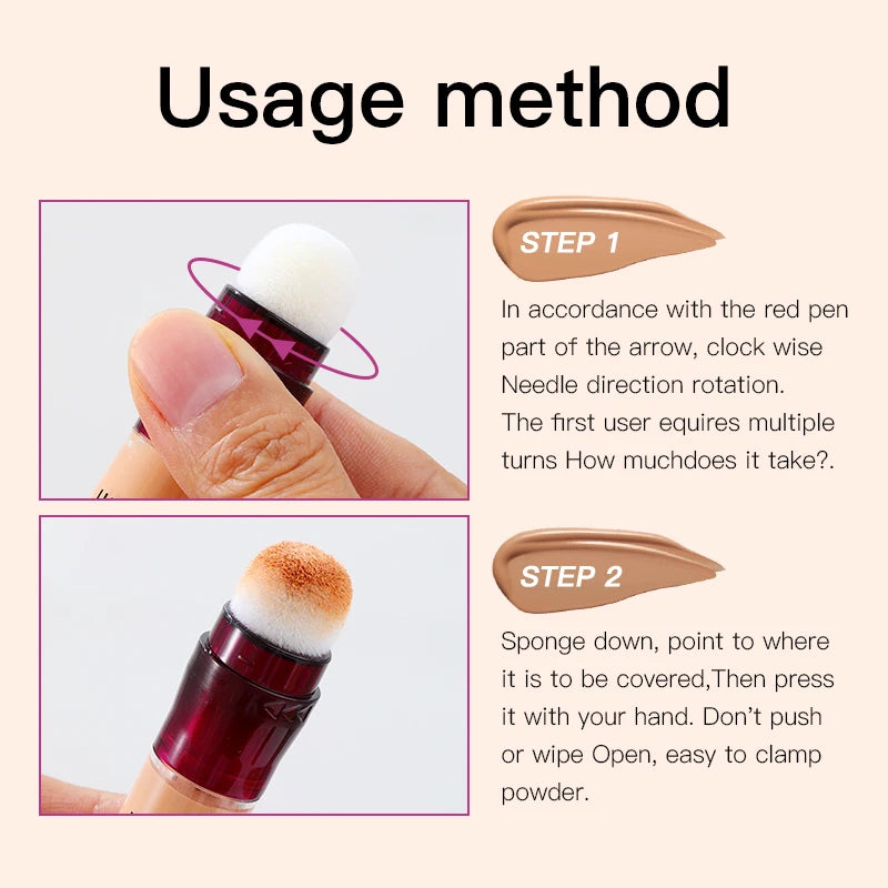 Sponge-Tip Liquid Concealer – Moisturising Cover for Dark Circles & Blemishes