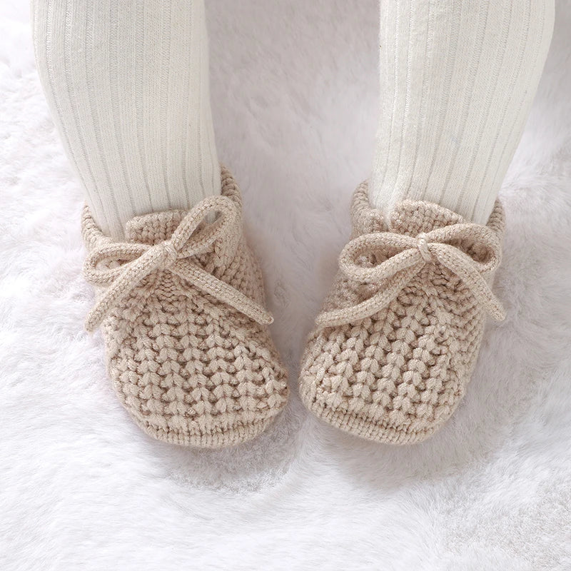 Newborn Knitted Booties – Warm Soft First Boots (0–18 Months)
