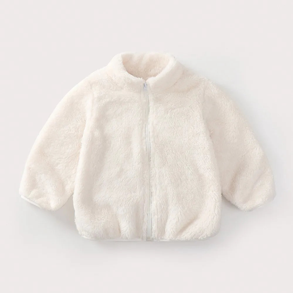 Kids Plush Winter Coat – Soft Warm Jacket for Boys & Girls