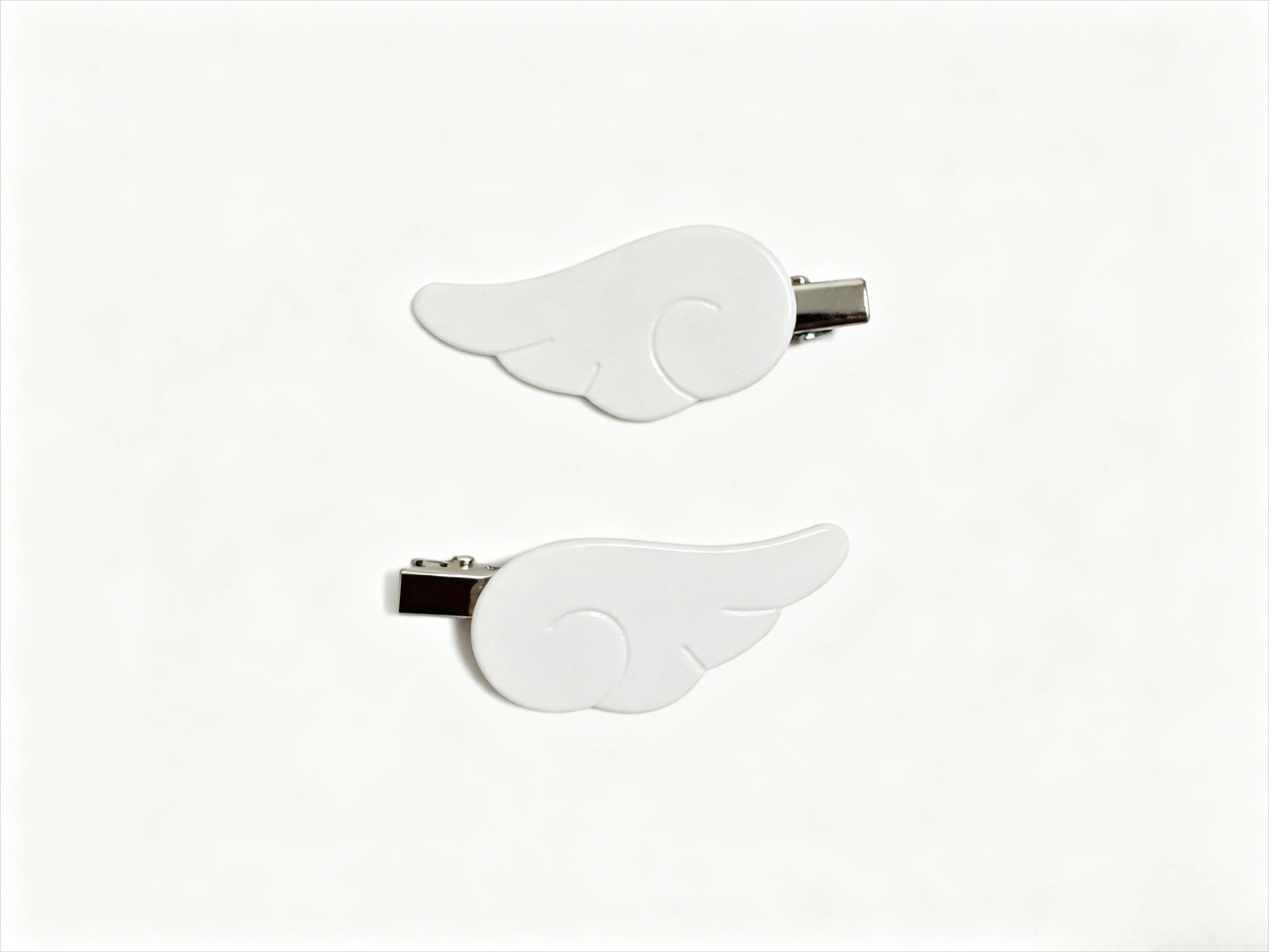 White Angel Wing Hair Clips – Cute Y2K Hairpin Pair