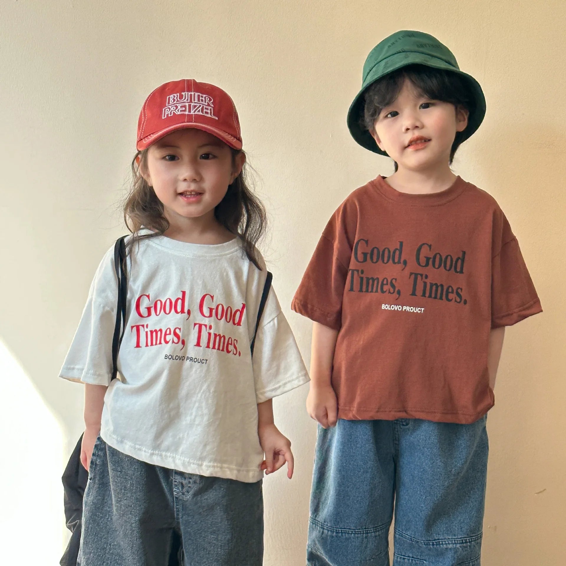 Kids Letter Print T-Shirt – Loose Cotton Summer Tee
