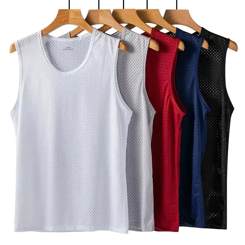 Men's Ice-Silk Mesh Vest – Lightweight Summer Sports Tank