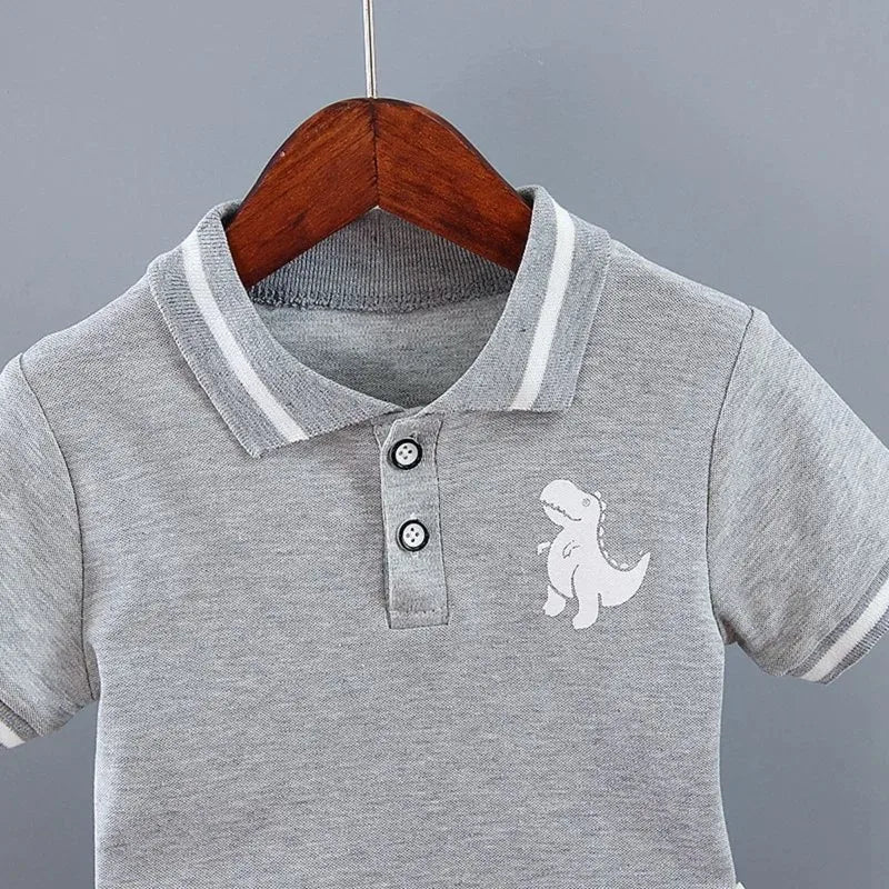Baby Boys Cartoon T-Shirt & Shorts Set – Casual Summer Two-Piece