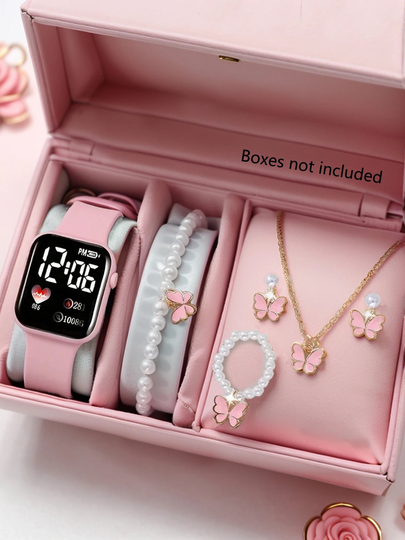 Love Watch & Butterfly Accessories Set – Girls Birthday Gift