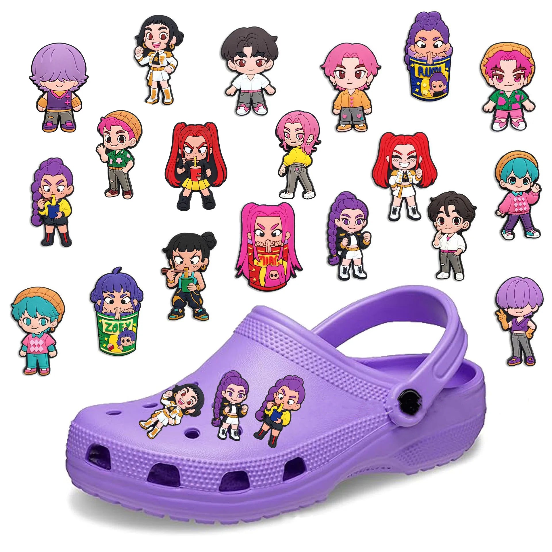 Music Shoe Charms Set – 19pc DIY Clog & Wristband Decorations