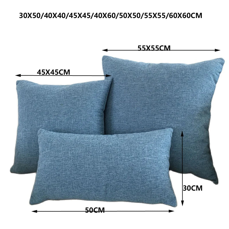 Linen Cushion Covers – Solid Colours in 7 Sizes