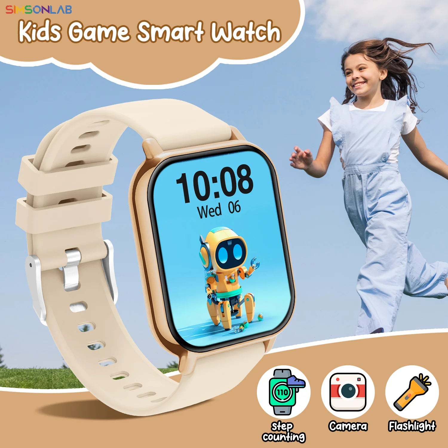 Teens Smartwatch 1.83" – Bluetooth Calls, Sleep & Music Control