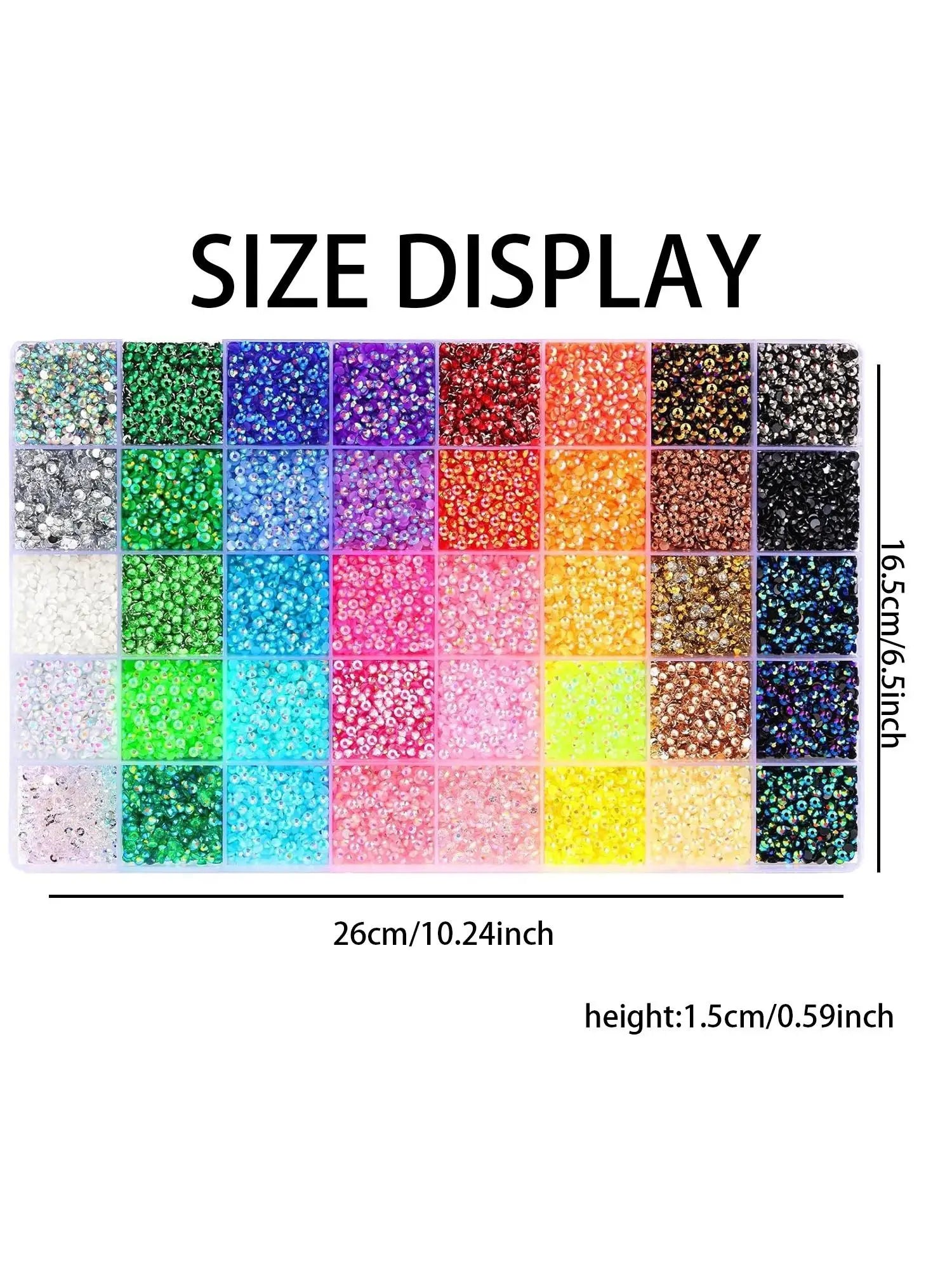 40 Colors Resin Rhinestone Bedazzling Kit 3mm Small, Jelly Rhinestone Kit for Bedazzling Flatback Gems, for Clothes Nail Book Di