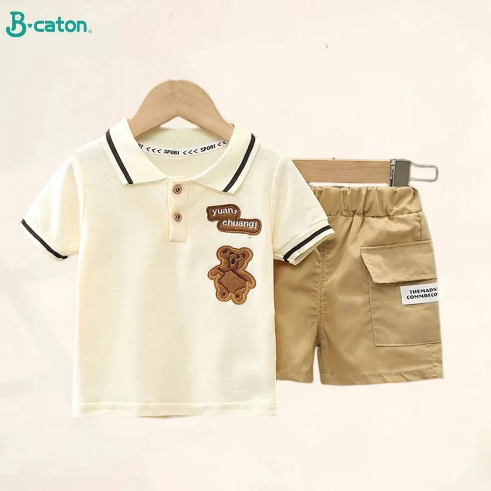 Boys T-Shirt & Shorts Set – Cotton Short-Sleeve Summer Suit