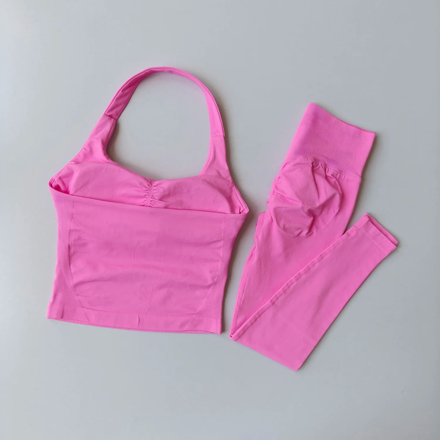 Seamless Pilates Set – Hip-Lift Leggings & Beauty-Back Sports Vest