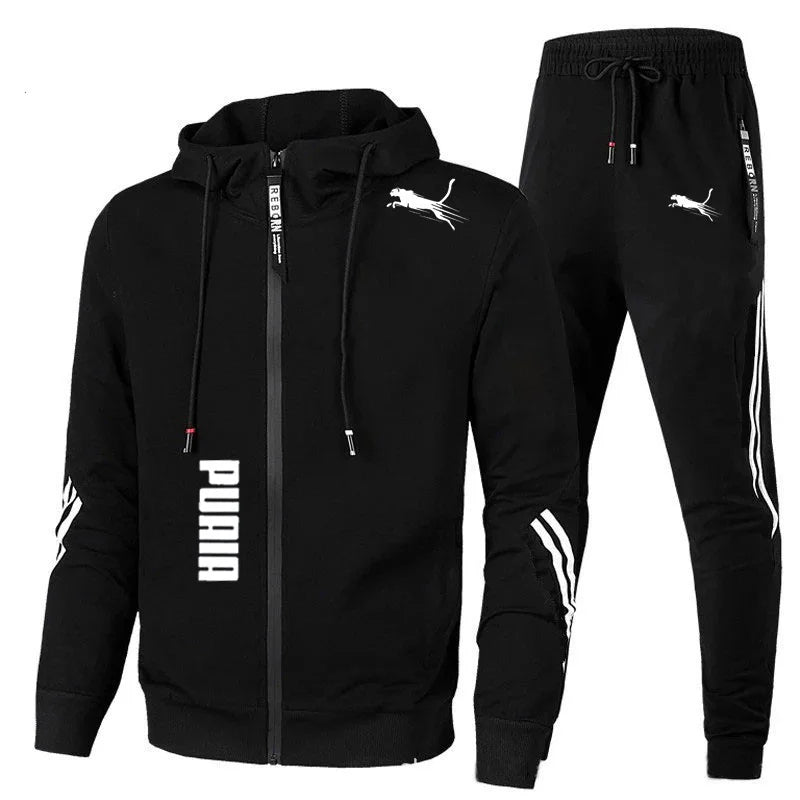 Men's Hoodie & Joggers Tracksuit – 2-Piece Casual Sportswear