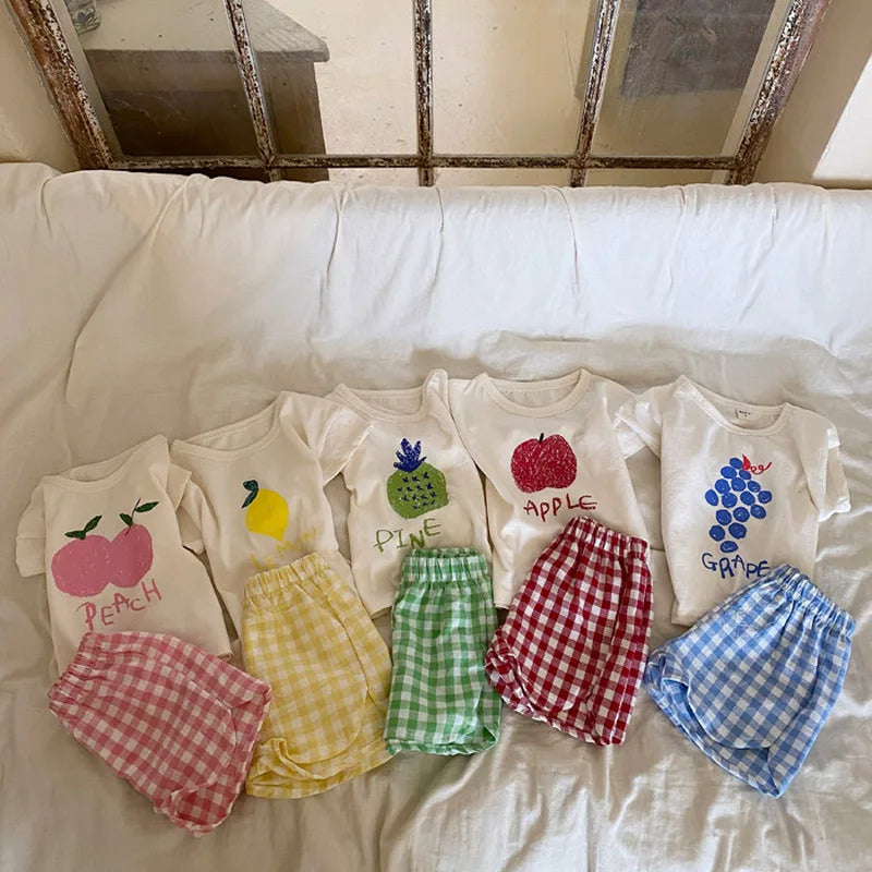 Kids Cotton Pyjama Set – Sleeveless Summer Nightwear with Fun Prints