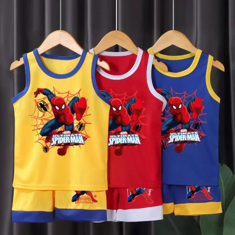 Boys Summer Vest & Shorts Set – Breathable Cartoon 2-Piece Outfit (1–10 Years)