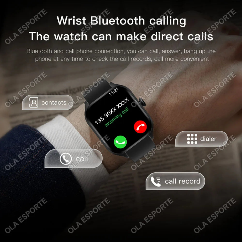 AMOLED Smartwatch 2.01" – Waterproof Multi-Sport with Calls