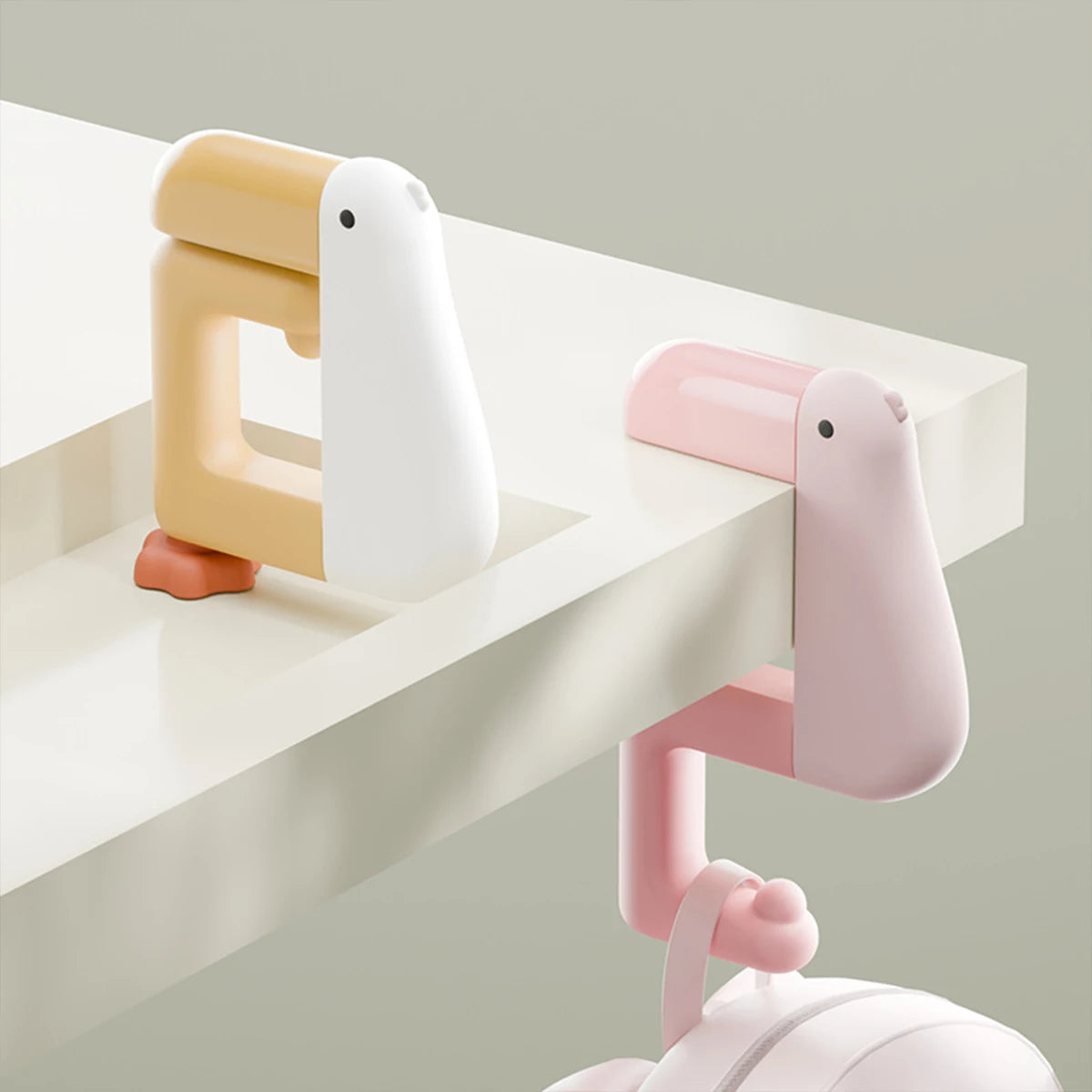 Portable Office Supplies Thinking Duck Hook Hanging Decor Table Interesting Wallet Bag Hook Wall Hanger Bracket Handbag Non Pun
